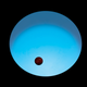 Artistic impression of exoplanet WASP-189b orbiting its host star, which glows in blue.